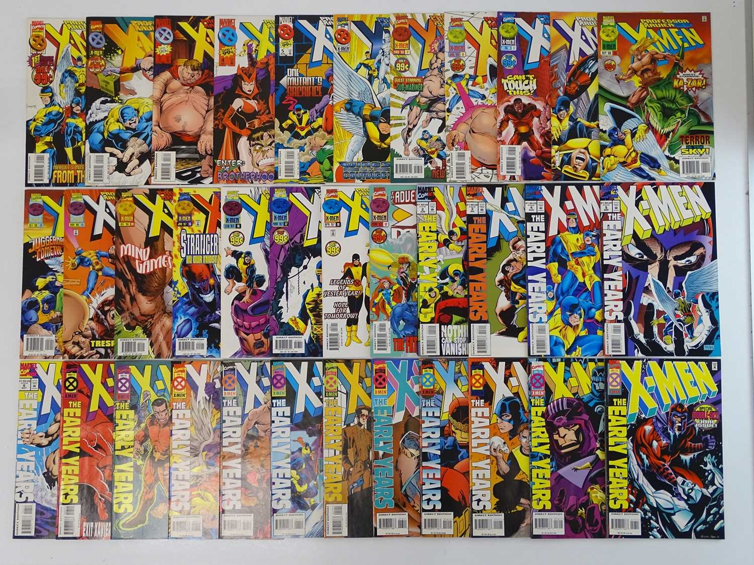 PROFESSOR XAVIER AND THE X-MEN, ADVENTURES OF THE X-MEN, X-MEN: THE EARLY YEARS - (35 in Lot) - (