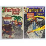 FANTASTIC FOUR #44 & 47 - (2 in Lot) - (1965/66 - MARVEL - US Price & UK Price Variant) - Includes