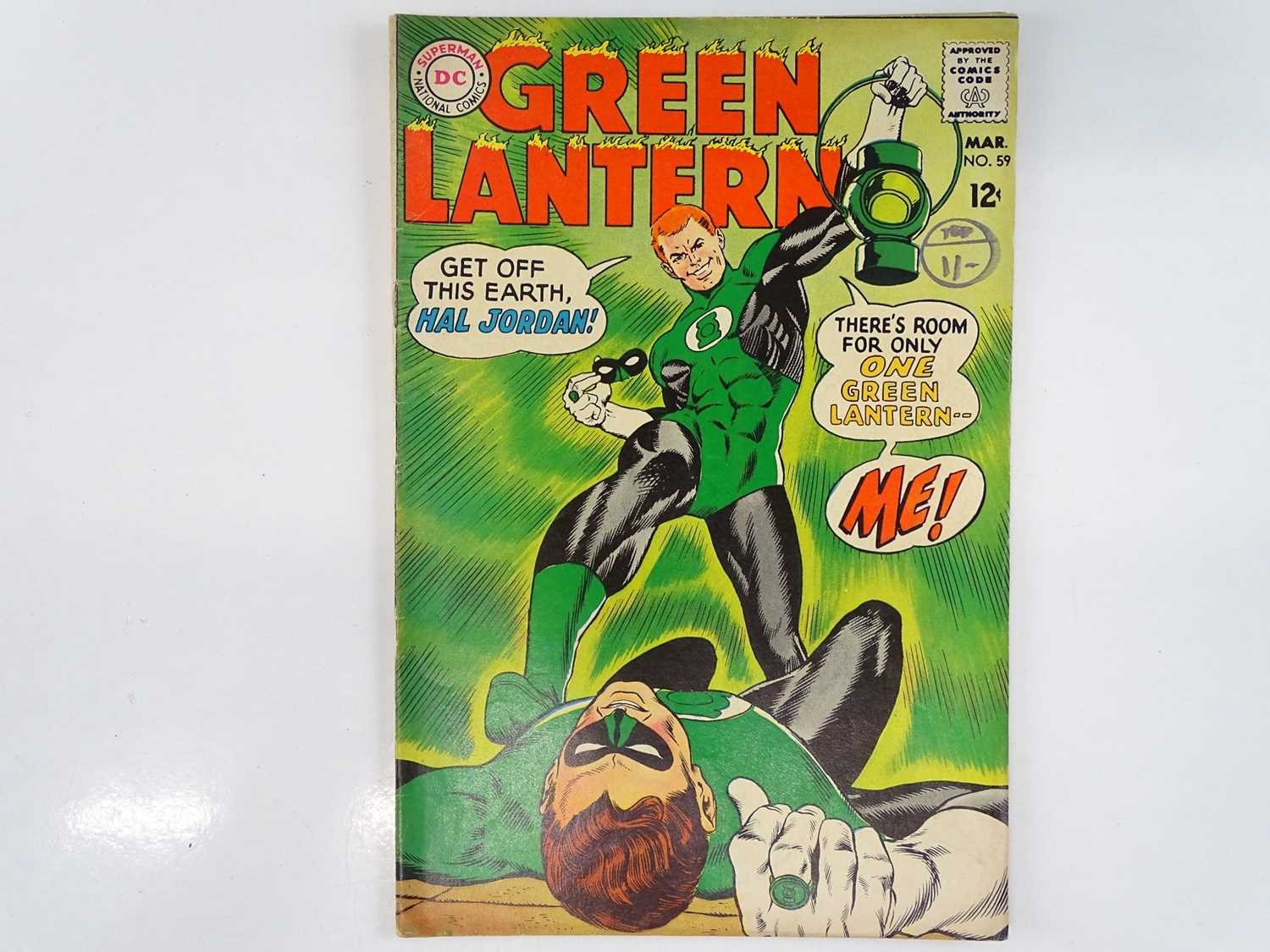 GREEN LANTERN #59 - (1968 - DC - UK Cover Price) - Classic DC Cover + KEY Book - First appearance of