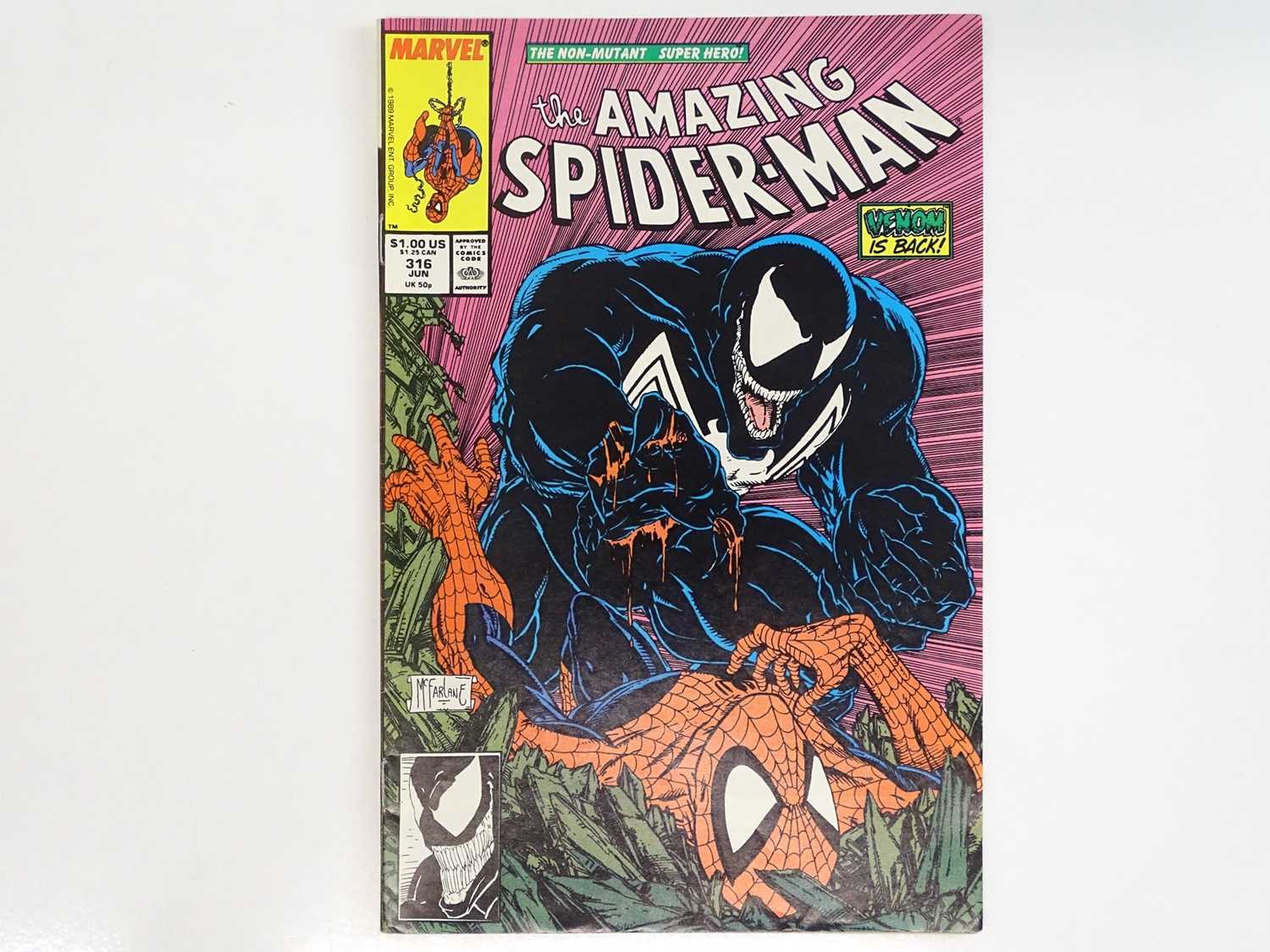 AMAZING SPIDER-MAN #316 - (1989 - MARVEL) - Classic Cover - First Venom cover + Black Cat appearance