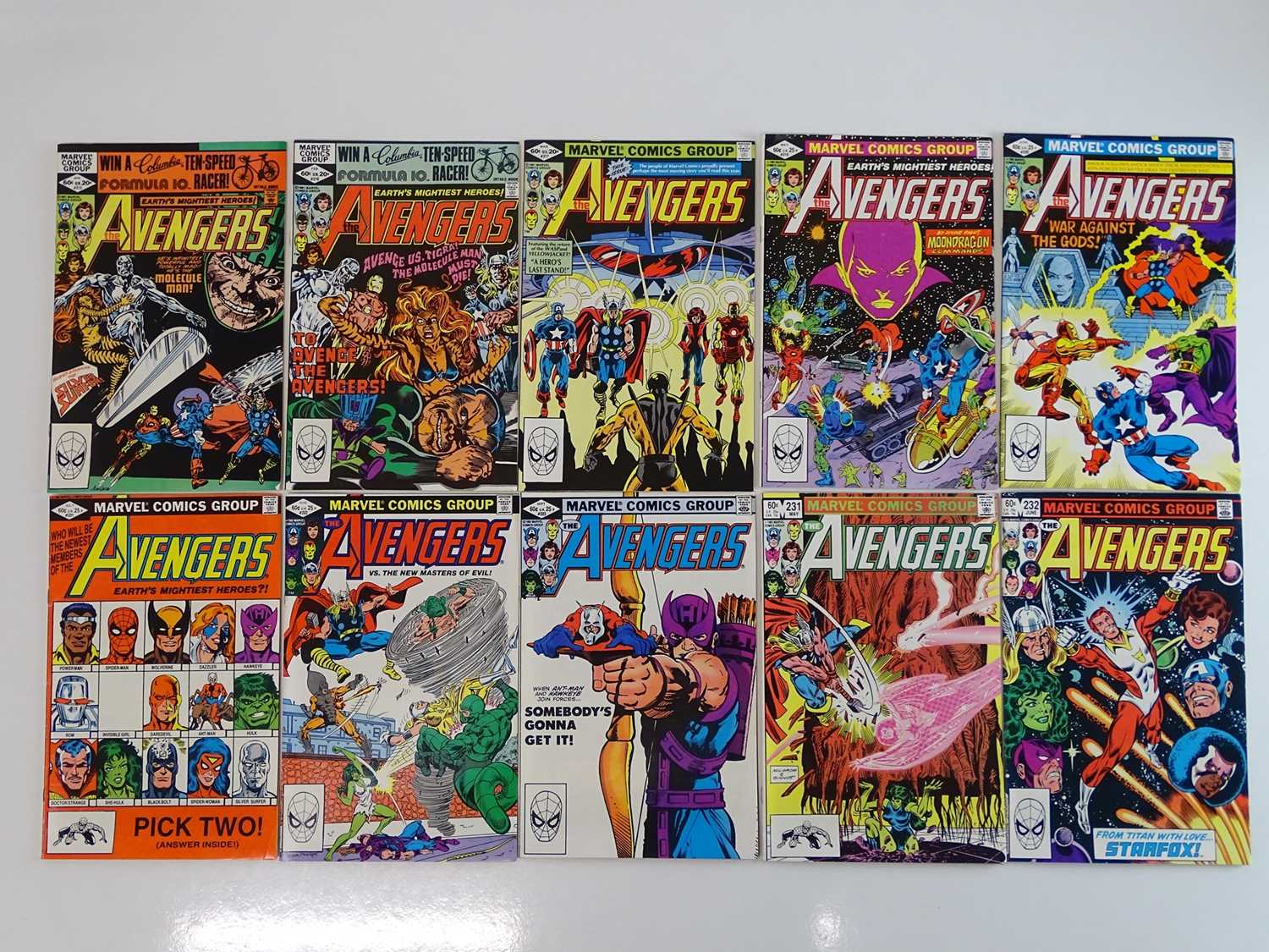 AVENGERS #215, 216, 217, 219, 220, 221, 222, 223, 231, 232 - (10 in Lot) - (1981/83 - MARVEL) -