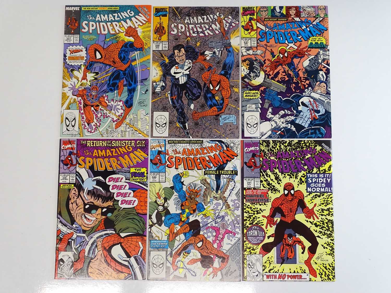 AMAZING SPIDER-MAN #327, 330, 331, 339, 340, 341 - (6 in Lot) - (1989/90 - MARVEL) - Includes