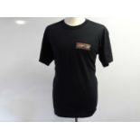 JAMES BOND - Film / Production Crew Issued Clothing comprising a black short sleeved 'L' QUANTUM