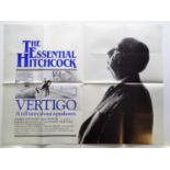 VERTIGO (1983 RR) - UK Quad Film Poster - Alfred Hitchcock - 30" x 40" (76 x 102 cm) - Folded (as