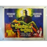 THE PHANTOM OF THE OPERA (1962) - UK quad - originally folded but now linen backed - good