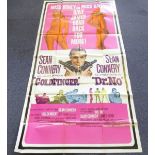 JAMES BOND: GOLDFINGER / DR. NO (1966) - US Three-Sheet - 41" x 81" (104 x 206 cm) - Presented