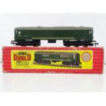 A HORNBY DUBLO 2233 OO gauge 2-rail Co-Bo diesel locomotive in BR green livery, body missing