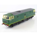 A finescale O gauge kitbuilt class 35 Hymek diesel locomotive in BR two tone green (no warning