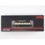 A MARKLIN 88081 Z gauge BR118 class electric locomotive in DB blue/beige livery - VG in G/VG box