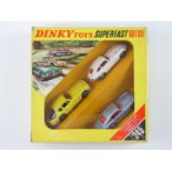 A DINKY 245 Superfast Gift Set, comprising a Jensen FF in yellow, a Jaguar E Type in white and an
