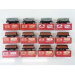 A group of HORNBY DUBLO OO gauge coal and open wagons in various styles, some in Tony Cooper repro