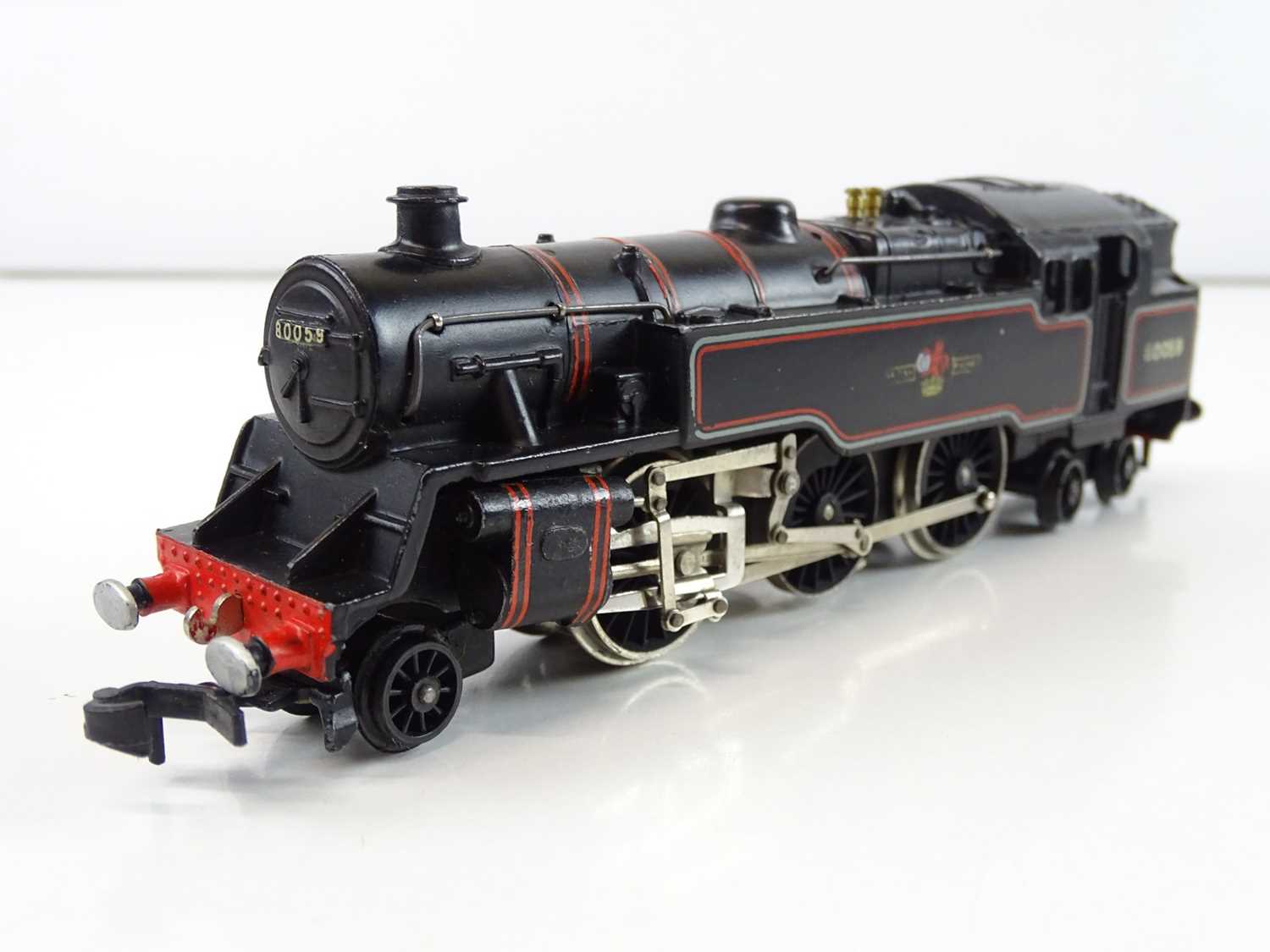 A HORNBY DUBLO 3218 OO gauge 3-rail class 4MT steam locomotive in BR black, scarcer version numbered - Image 3 of 4