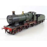 A finescale O gauge kitbuilt City class steam locomotive in GWR green "Melbourne" - G/VG in G