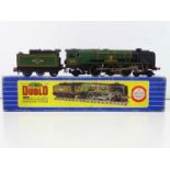 A HORNBY DUBLO 3235 OO gauge 3-rail West Country class steam locomotive in BR green "Dorchester" -