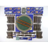 A large quantity of HORNBY DUBLO 3-rail points, crossings, turntable and other accessories, some