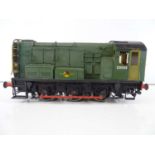 A finescale O gauge kitbuilt class 08 diesel shunting locomotive in BR green numbered D3508,