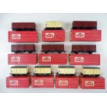 A group of HORNBY DUBLO OO gauge Blue Spot Fish vans and Passenger Fruit vans - G/VG in G boxes (