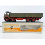 A DINKY 501 Foden 8-wheel Wagon, 1st style cab in dark grey cab/body / red chassis/flash - G/VG in G