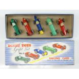 A DINKY No. 4 Racing Cars Gift Set - generally G with all cars present in a G box (lower packing