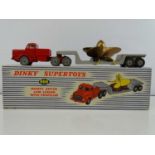 A DINKY 986 Mighty Antar Low Loader with Propeller, grey tyres to tractor, black tyres to