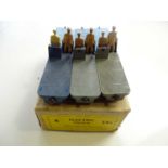 A DINKY 14A Electric Truck trade box complete with 6 examples of the model, 4 in shades of blue