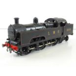 A finescale O gauge kitbuilt "Flatiron" 0-6-4 steam tank locomotive in LMS black numbered 2018 - G/