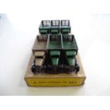 A DINKY 25F Market Gardeners Van trade box complete with 6 examples of the model, 5 in green, 1 in