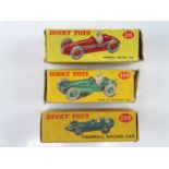 A trio of DINKY racing cars comprising a 231 Maserati, a 233 Cooper-Bristol and a 239 Vanwall - F/