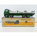 A DINKY 505 Foden Flat Truck with chains, 2nd style cab in green/green hubs - G/VG in G box
