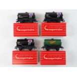 A group of "HORNBY DUBLO neverwazzas" by COOPERTRAINS comprising 3x Regent tank wagons and 1x