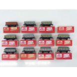 A group of HORNBY DUBLO OO gauge mineral and open wagons in various styles, some in Tony Cooper