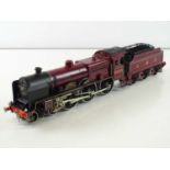 A finescale O gauge kitbuilt Patriot class steam locomotive in LMS maroon "The Leicestershire
