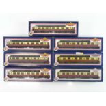 A group of BACHMANN OO gauge Bulleid and Thompson coaches in BR crimson/cream livery - VG in G/VG