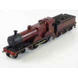 A coarse scale O gauge kitbuilt Johnson class 483 steam locomotive in Midland Railway maroon