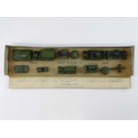 A scarce DINKY 156 pre-war "Mechanised Army" Gift Set comprising 12 different army models, generally