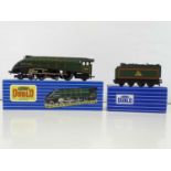 A HORNBY DUBLO EDL11 OO gauge 3-rail class A4 steam locomotive in BR green "Silver King" - G/VG in G