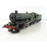 A finescale O gauge kitbuilt King class steam locomotive in BR green "King George V" - G/VG in G