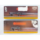 A pair of MARKLIN Z gauge German outline steam locomotives comprising 8885 and 8896 - VG in G