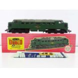 A HORNBY DUBLO 2232 OO gauge 2-rail Deltic diesel locomotive in BR green livery - G/VG in G box