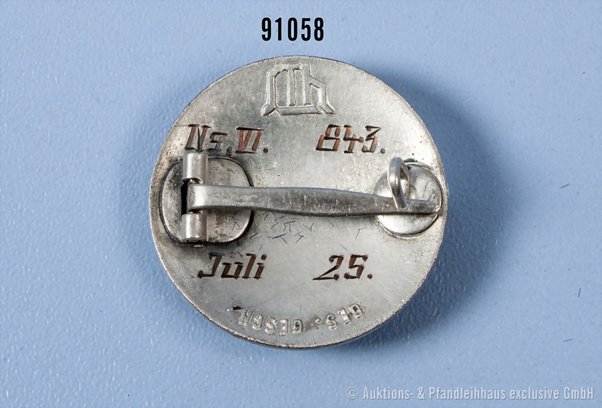 Stahlhelmbund Eintrittsabzeichen 1925, rückseitig Hersteller "STh" und "GES. GESCH."... - Bild 2 aus 2