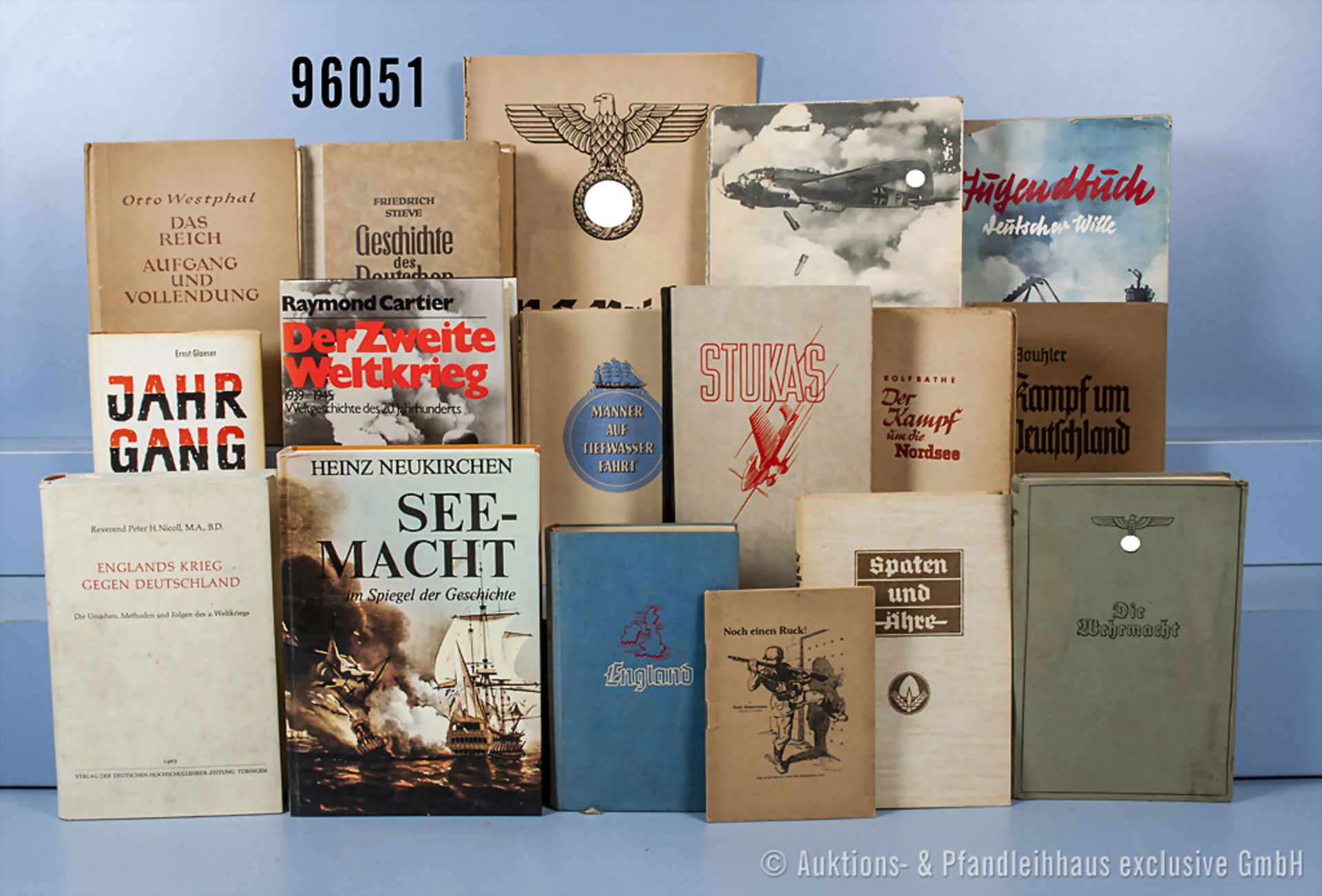 Konv. über 60 Bücher und Broschüren 3. Reich/2. WK, überwiegend VK, u. a. "Die Wehrmacht...