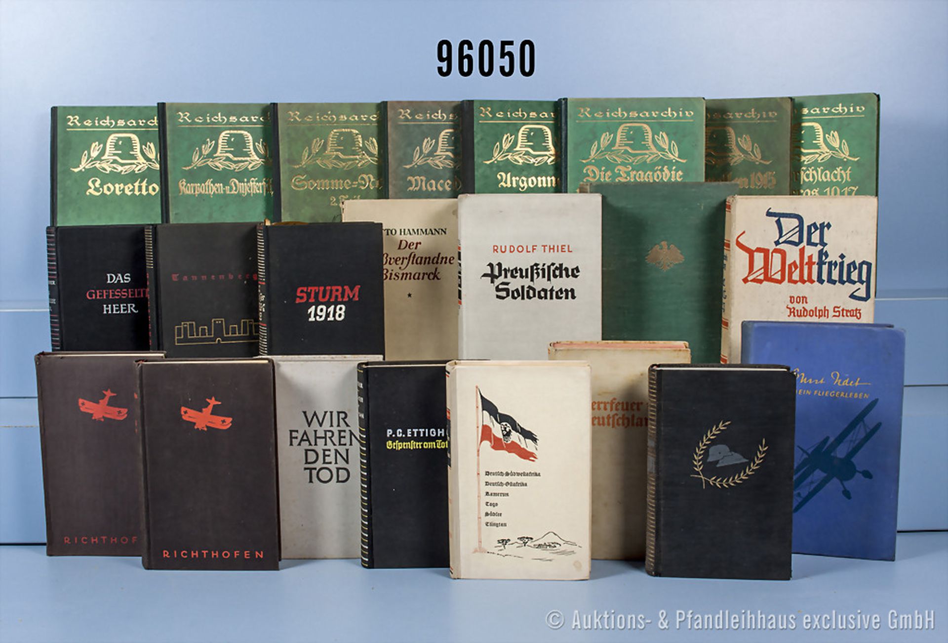 umfangreiches Konvolut Literatur 1. WK, dabei über 80 Bände "Das Reichsarchiv", nicht auf...