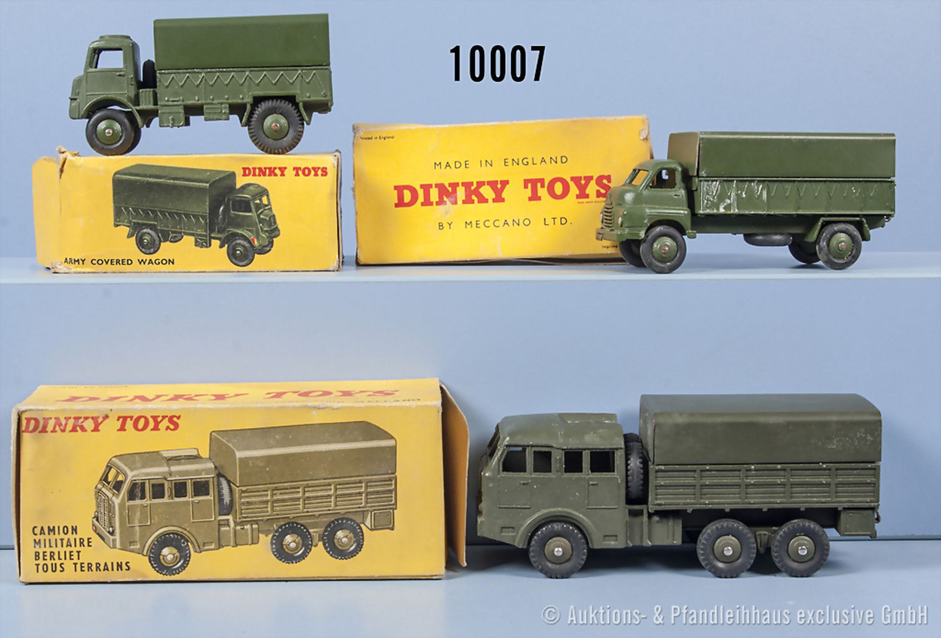 Konv. 3 Dinky Toys Modelle, dabei 80 D, 621 und 623, M 1:43, Metallausf., guter bis sehr ...