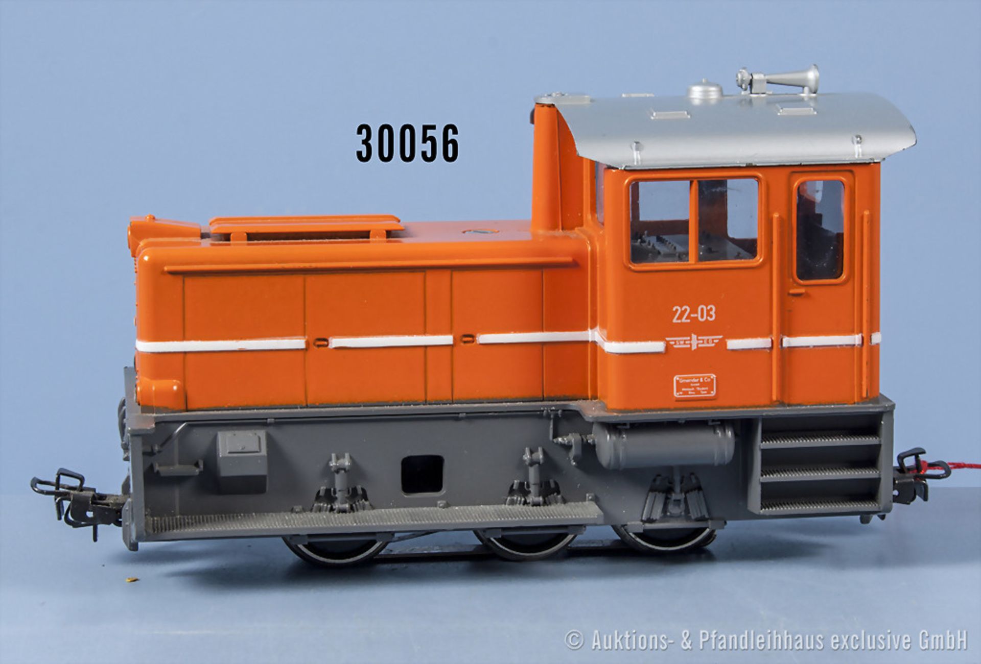 Märklin Minex Spur 0e 3420 Diesellok, BN 22-03, Zustand 1-2, hinterer Steeg der Fenster ...