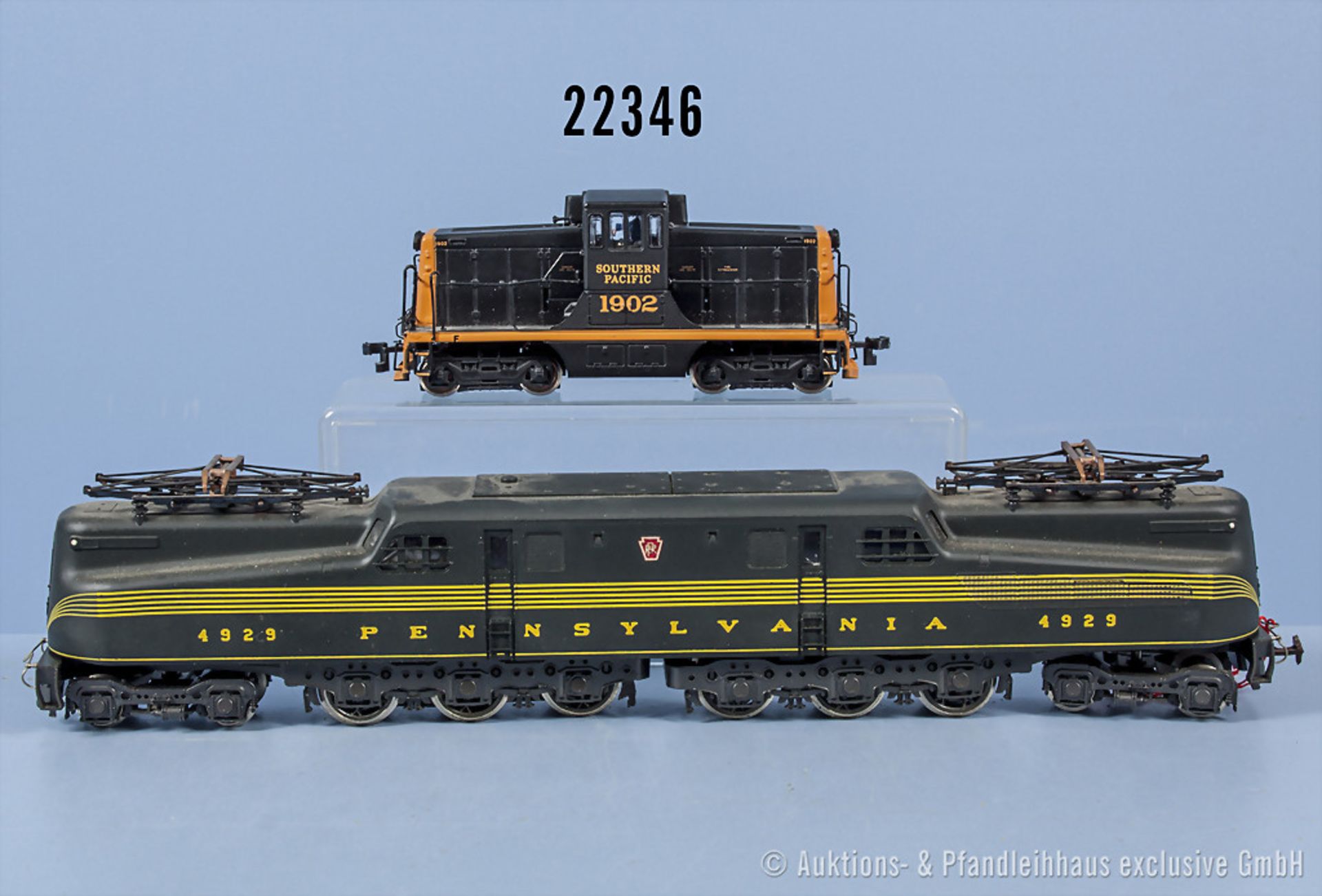 Konv. 2 H0 Lokomotiven, dabei Rivarossi E-Lok der Pennsylvania, BN 49 29, und Ibertren ...