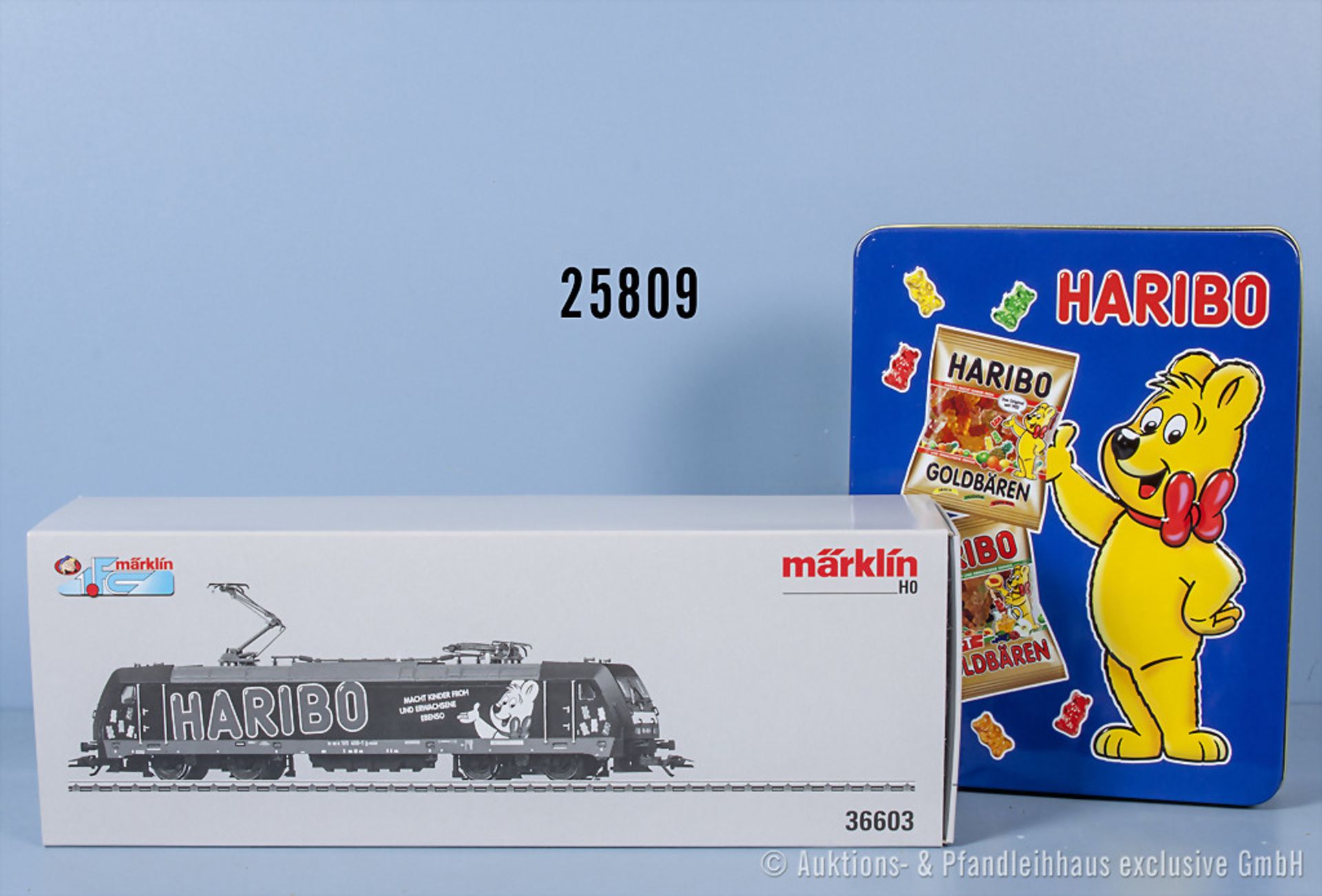 Märklin digital H0 36603 E-Lok, BN 185 456-1 und 1 Blechschachtel, Zustand 1, in ...