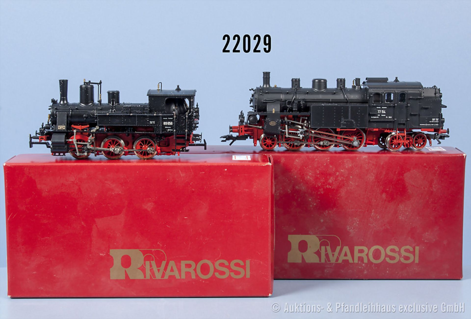 Konv. 2 Rivarossi H0 Lokomotiven, dabei 1357 Tenderlok der DR,BN 89 656, Achsfolge C und ...