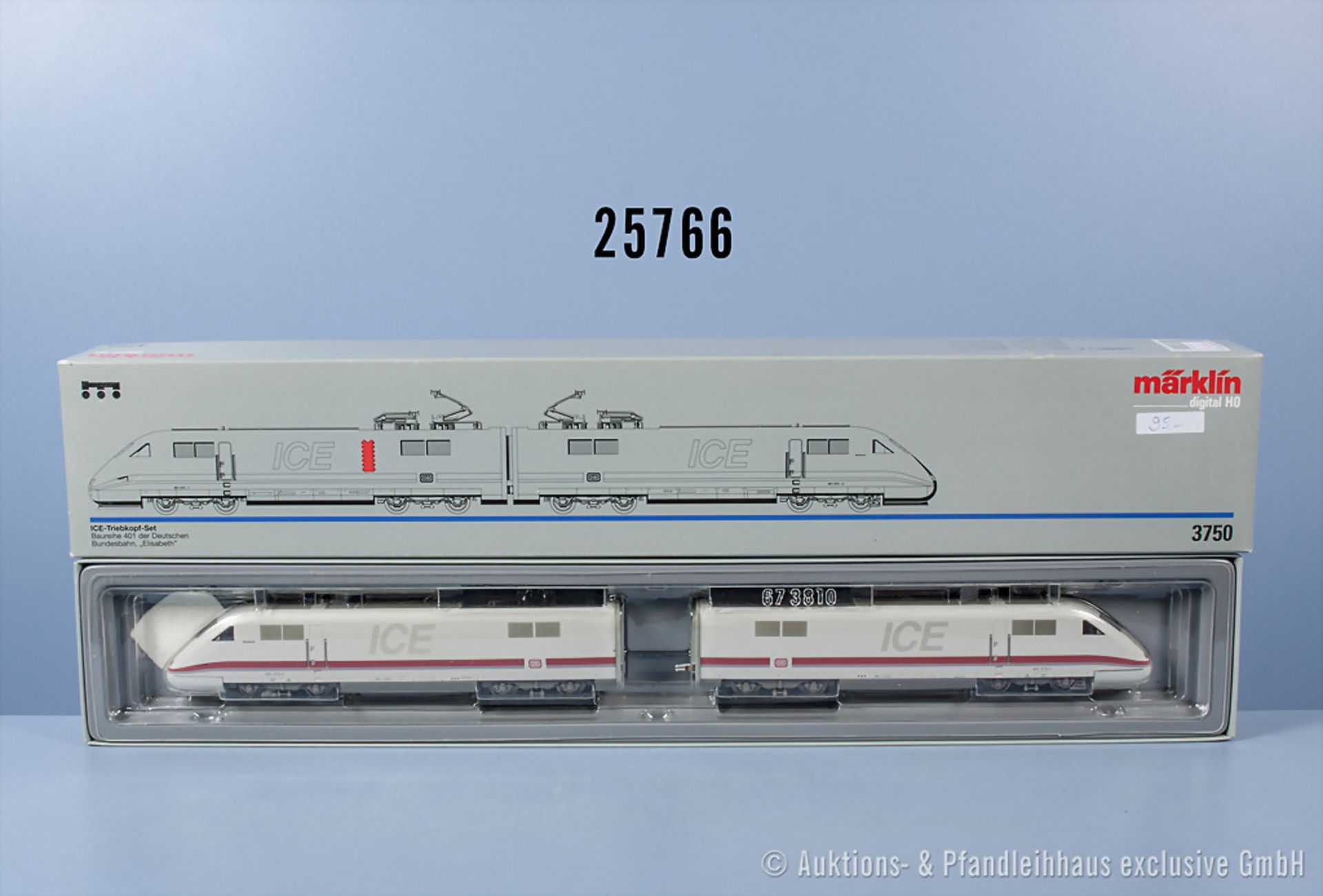 Märklin digital H0 3750 ICE-Triebkopf Set mit 2 Triebköpfen, BN 401 573-1 und 401 073-2, ...