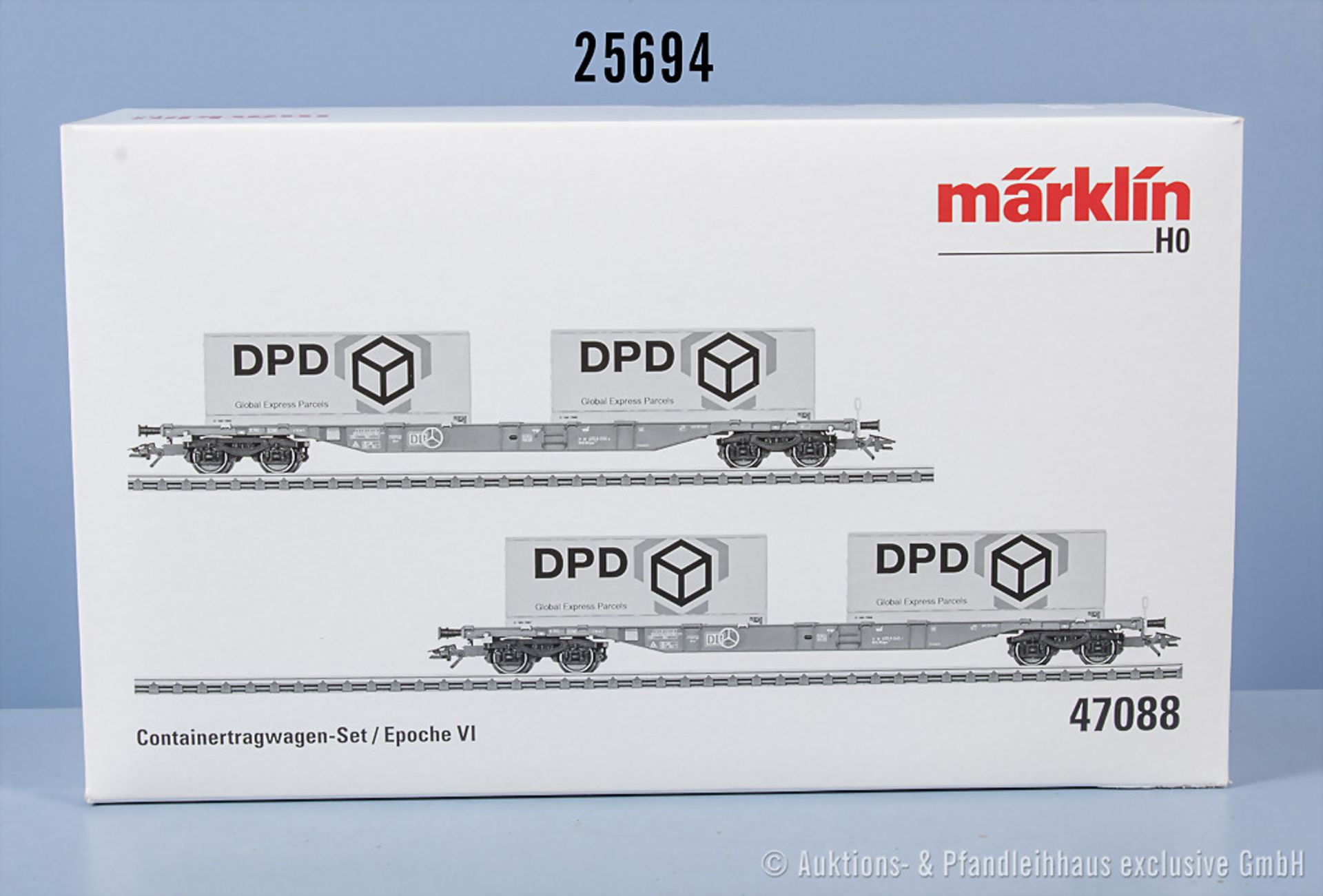 Märklin H0 47088 Containertragwagenset, Zustand 0-1, in ...