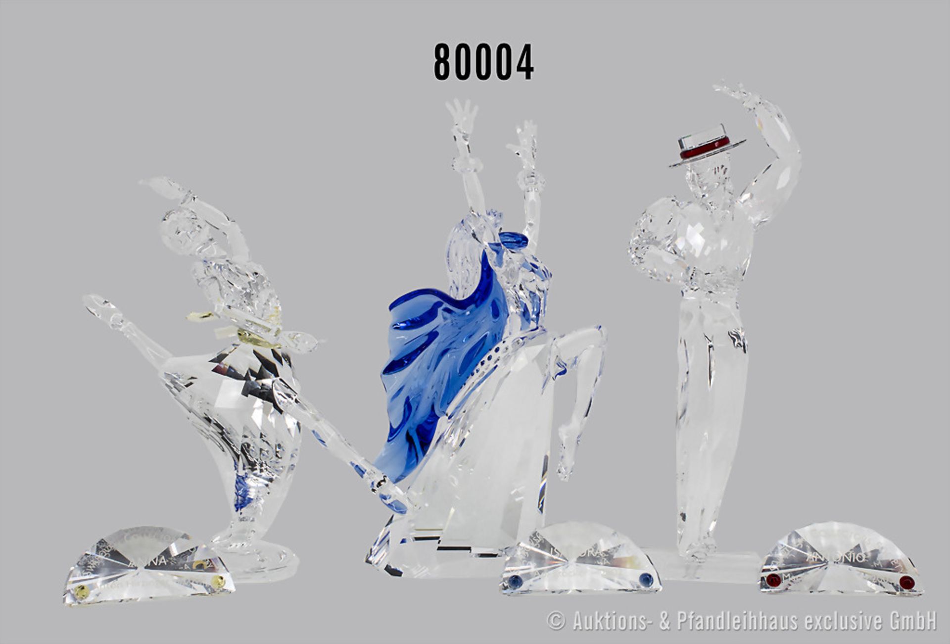 Konv. 3 Swarovski Figuren, Magic of Dance, SCS Jahresausgaben, "Isadora" von Adi Stocker ...